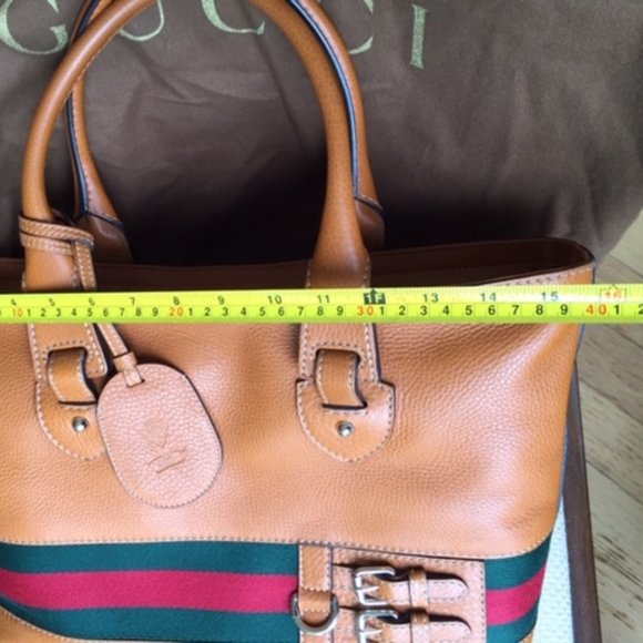 GUCCI Italian leather bag - Tan - Picture 8 of 15
